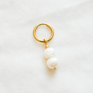 oorbel goud parels