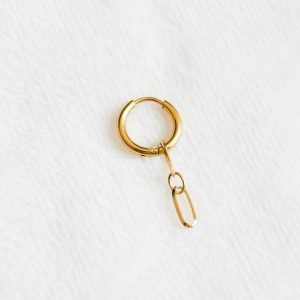 oorbel goud chain