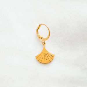 oorbel goud waaier