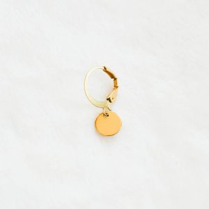oorbel goud muntje