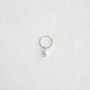 oorbel zilver wit