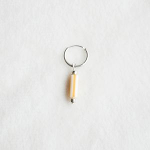 oorbel zilver geel wit
