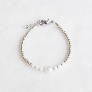 armband zilver parel