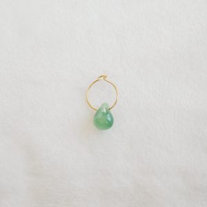 oorbel goud groen