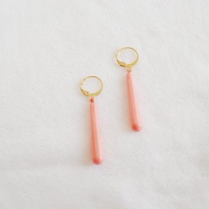 oorbel goud roze